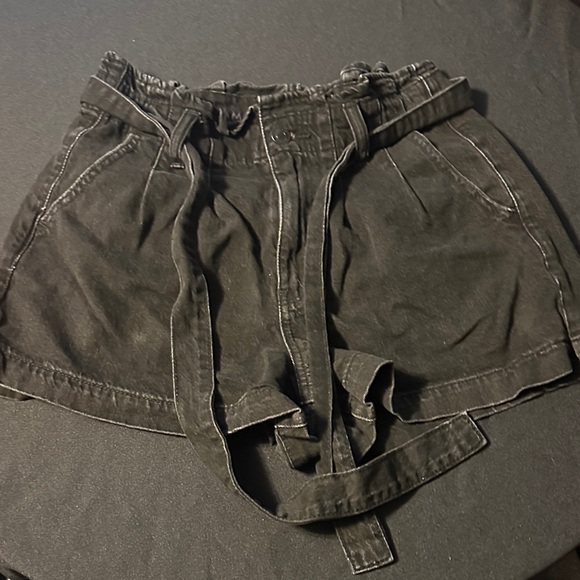 American Eagle Outfitters Pants - American Eagle Outfitters belted High Waist Black Shorts